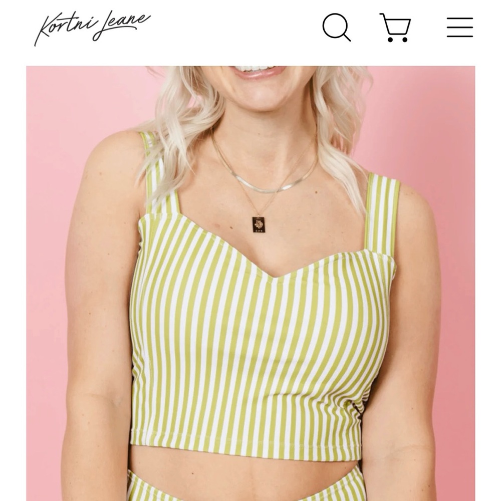 New Kortni Jeane Latter Back Swim Top